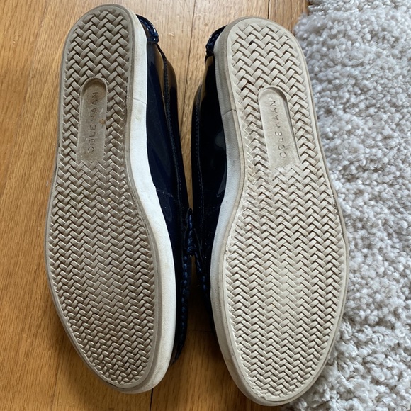 Cole Haan Grand OS pinch LTE Maine classic penny loafer Navy Patent - Picture 4 of 7